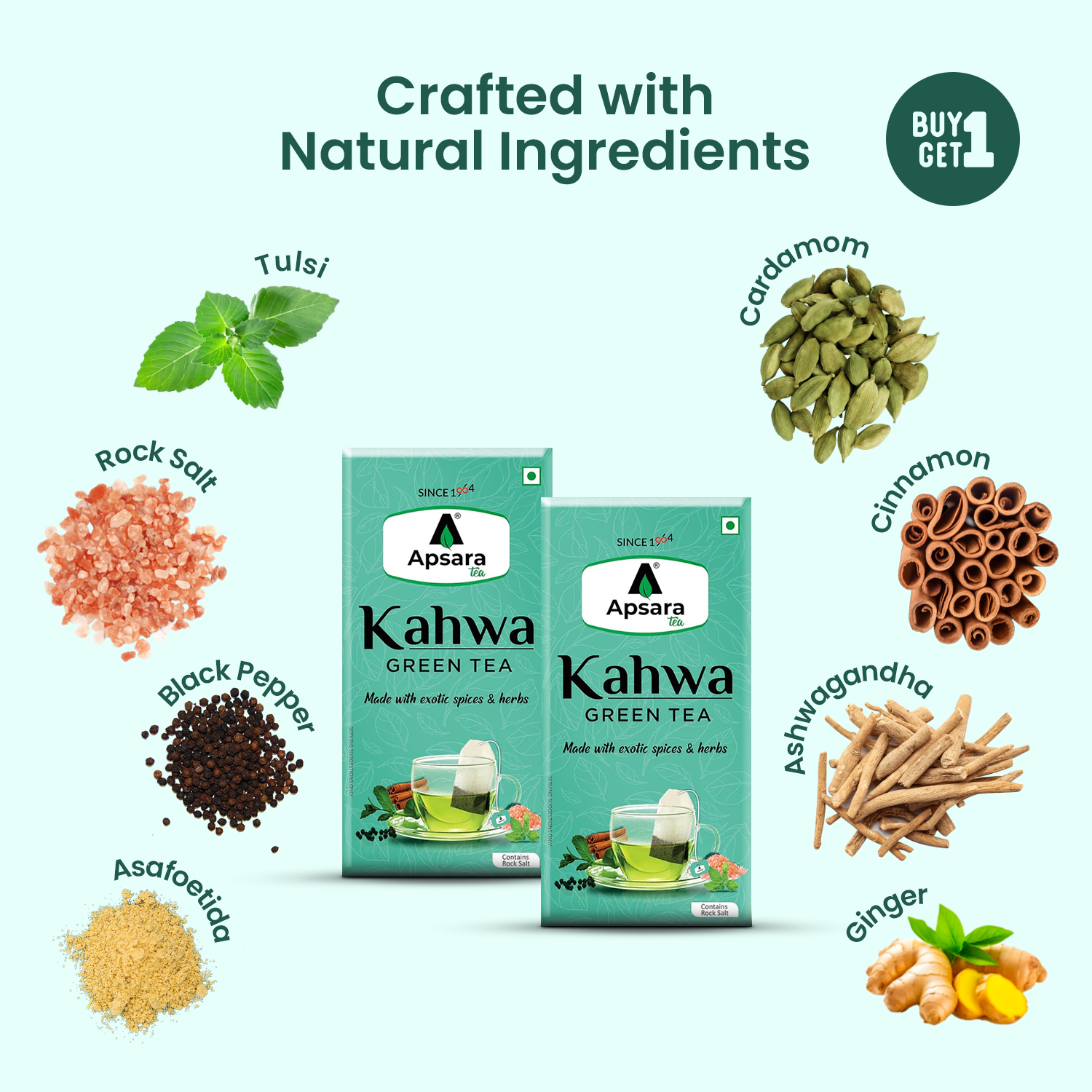 APSARA Detoxifying Kahwa Green Tea Buy 1 Get 1