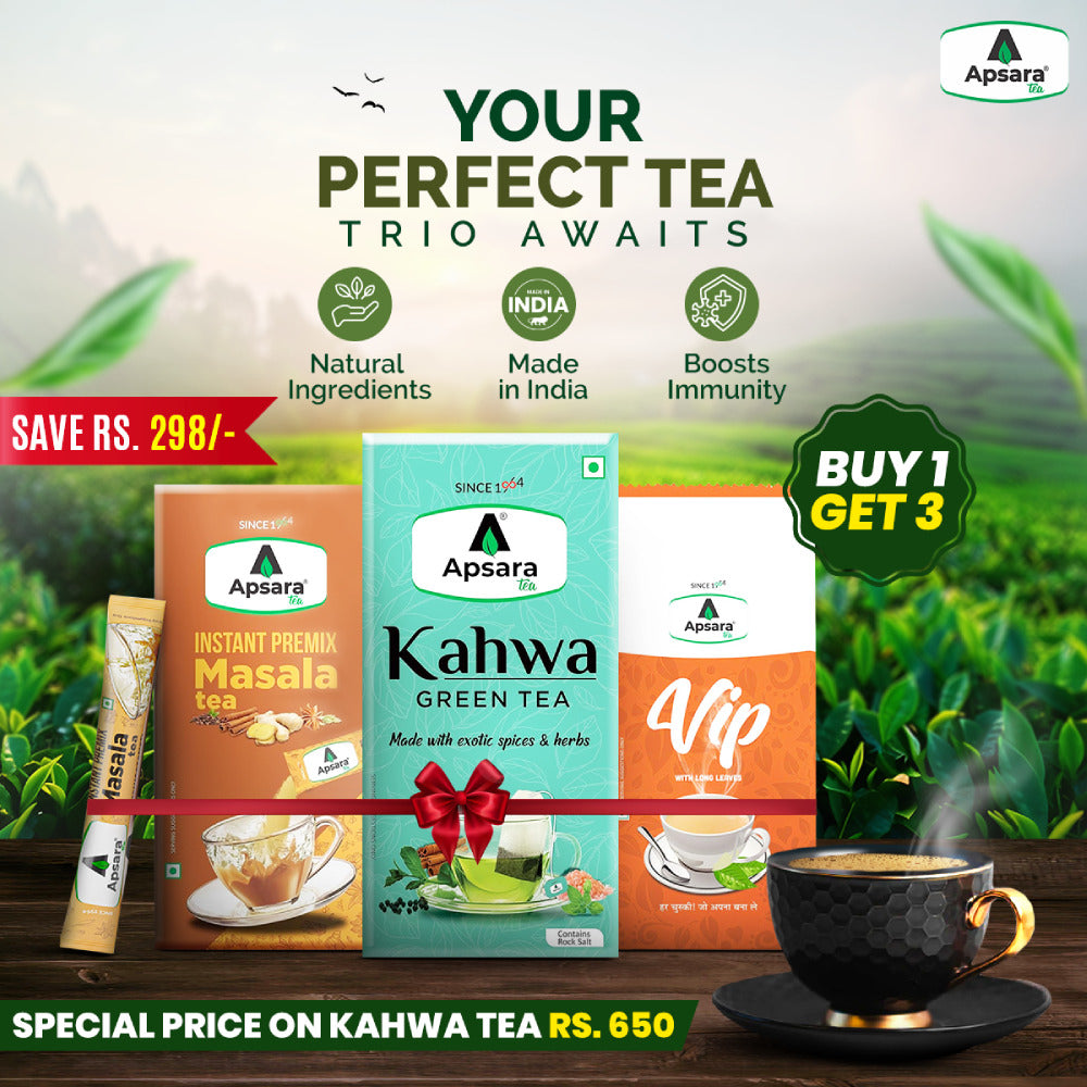 Kahwa Tea + VIP Tea + Masala Premix (Combo) - Buy 1 Get 3