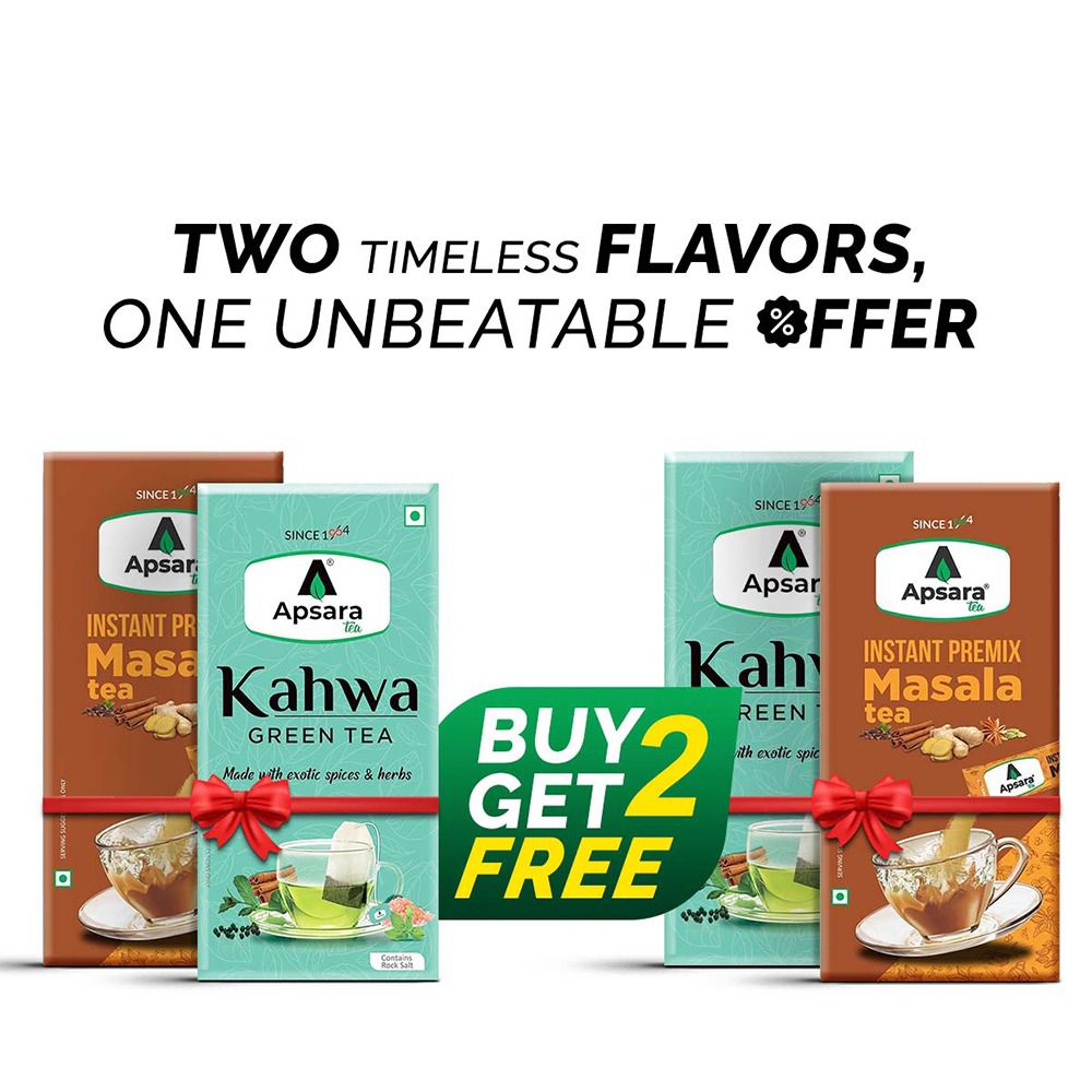 Kahwa Tea + Masala Instant Premix Tea (Buy 2 Get 2)