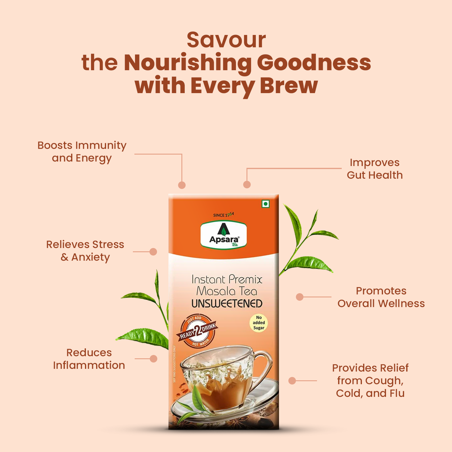 Masala Unsweetened Instant Premix Tea