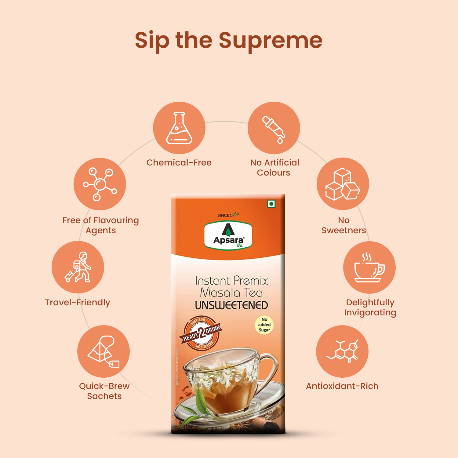 Masala Unsweetened Instant Premix Tea